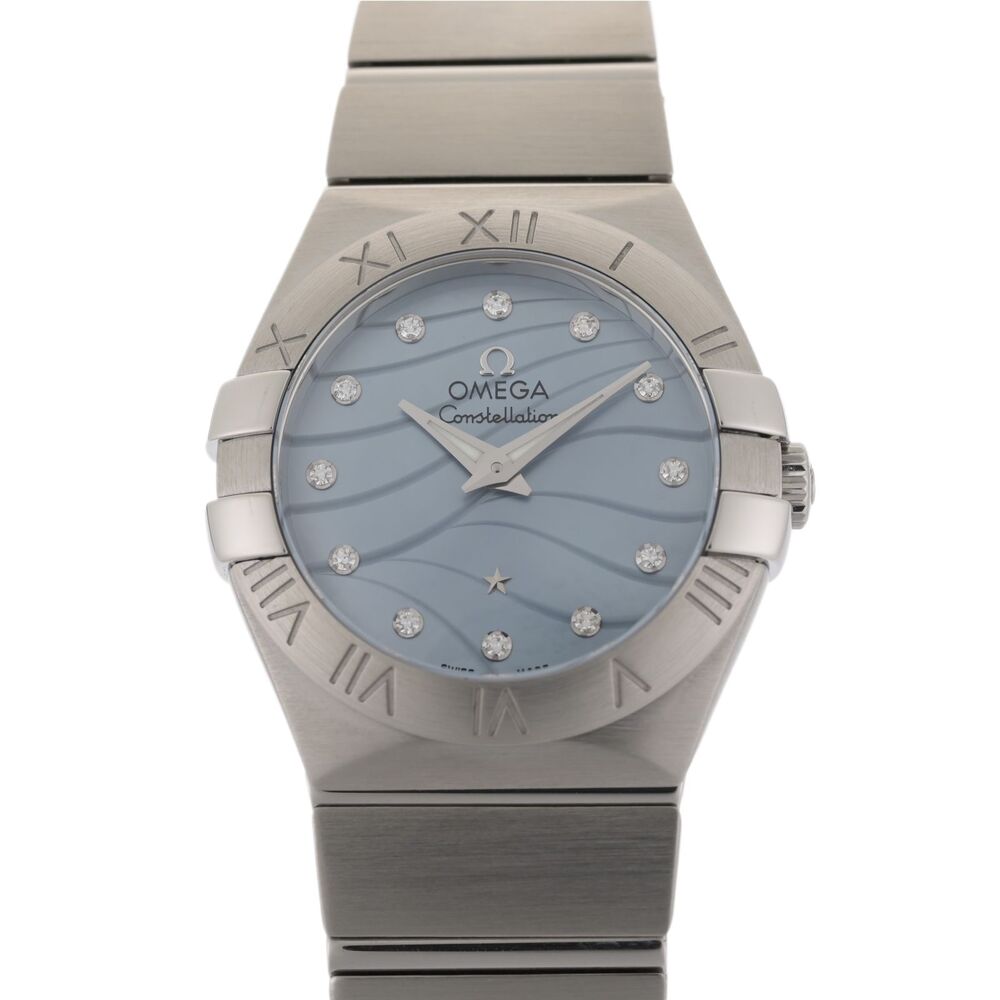 OMEGA Constellation 123.10.27.20.57.001 Blue Diamond White Gold MOP 27mm Watch